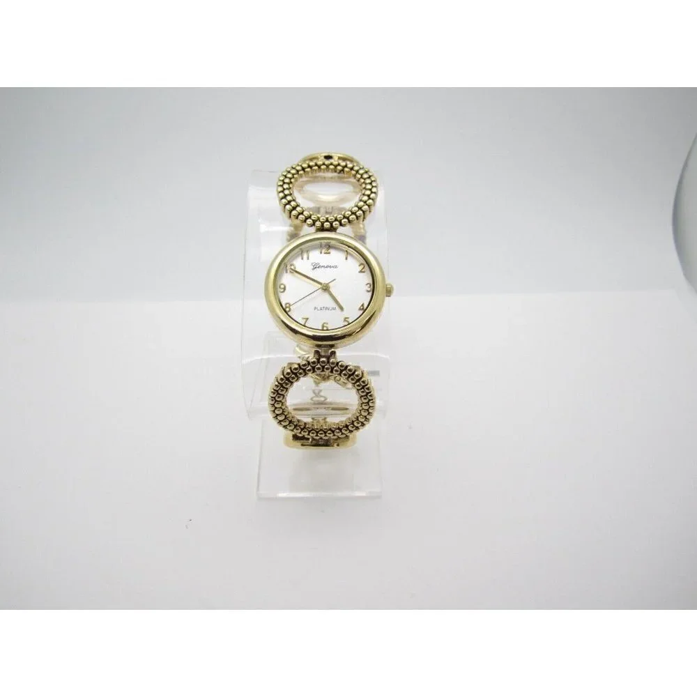 Women's Geneva Platinum Quartz WR Analog 31mm Dial Causal Round Watch (F65)
